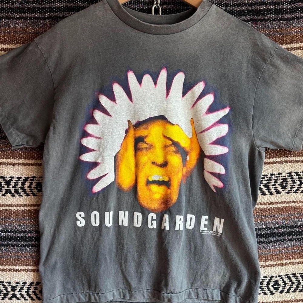 Soundgarden Vintage 1994 Black Hole Sun Band Shirt Single stitch Reprint Large